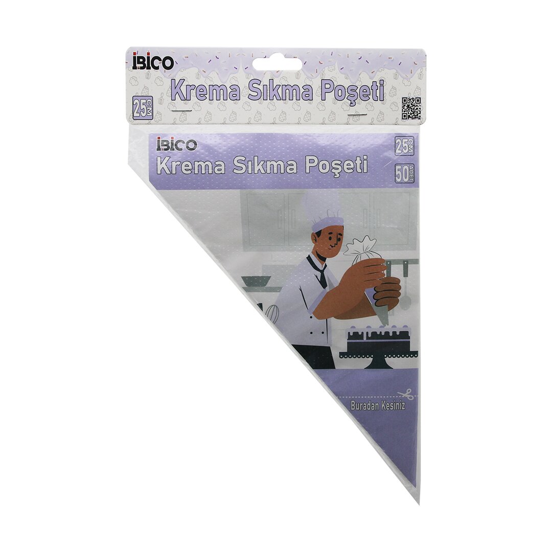 ANKAVERSE® Naylon 25 cm krem sıkma poşeti 50 adet