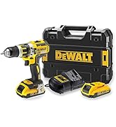 DEWALT Matkap Darbeli Tornavida Fırçasız XR 18V Li-Ion 2Ah - Kutulu Akülü Matkap...