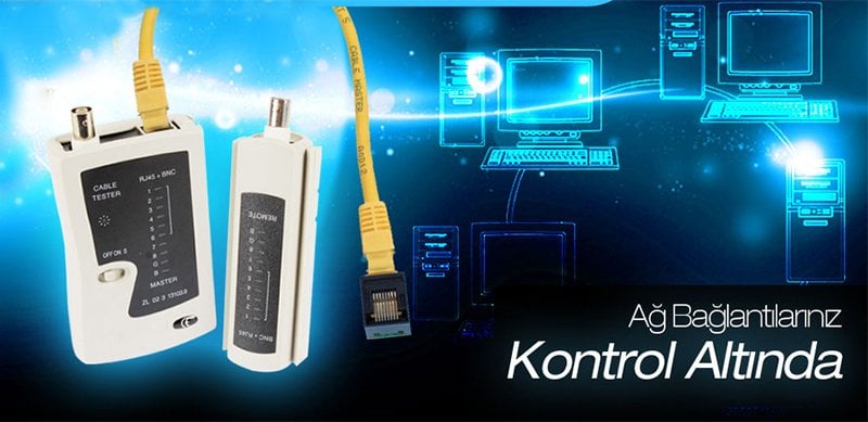 Powermaster RJ45- BNC Kablo Test Cihazı