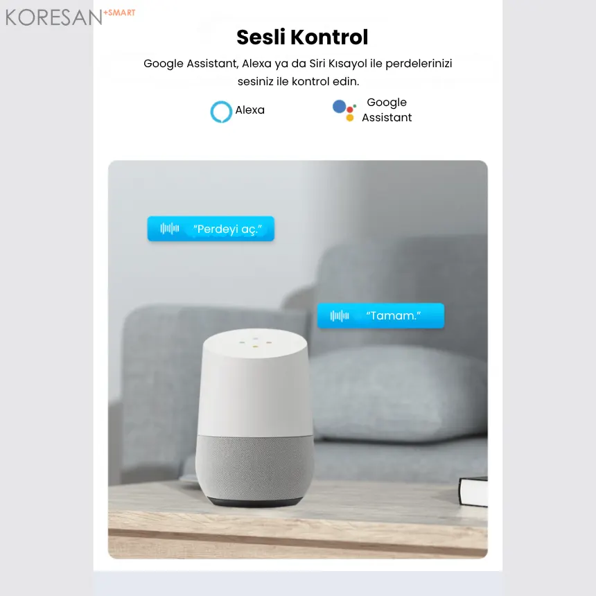 WiFi Tuya Akıllı Yana Kayar Motorlu Perde Ray Seti sesli kontrol ve akıllı asistan uyumu