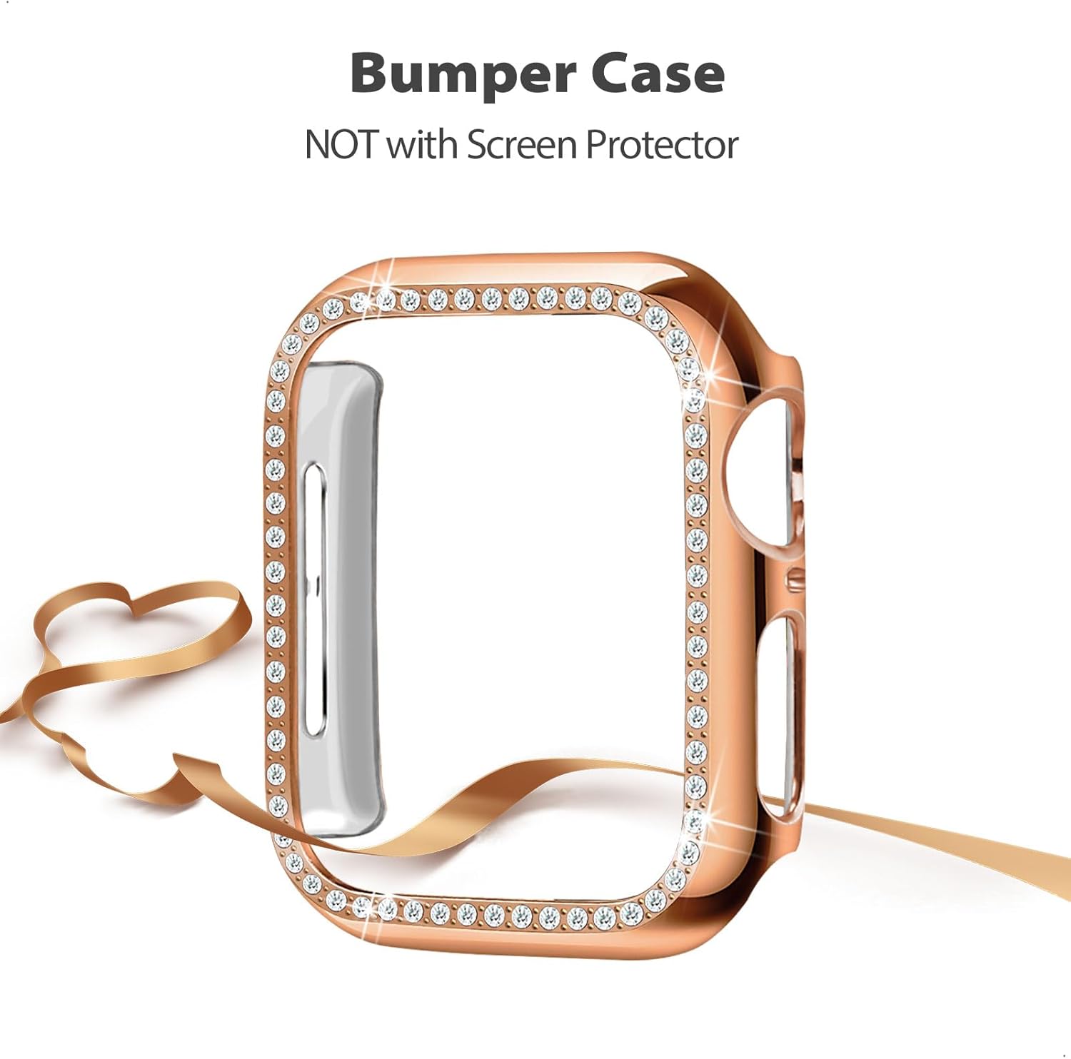 Apple Watch 10 Serisi 46mm Taşlı Kılıf ve Ekran Koruyucu
