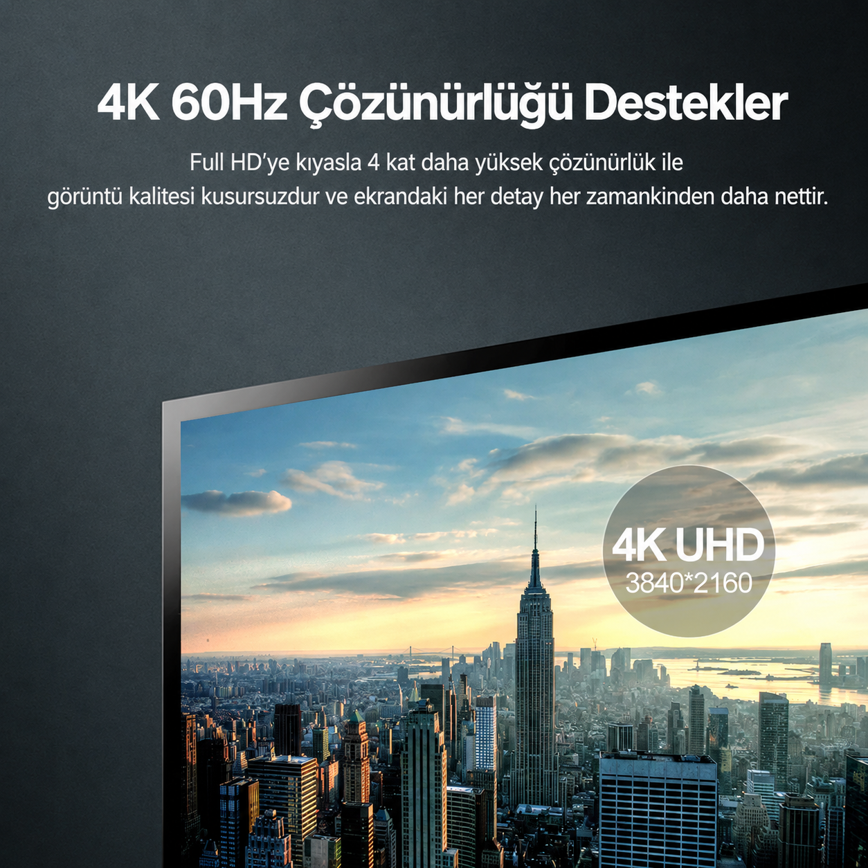 Unitek Displayport Kablo v1.2 4K 2Mt Y-C608BK