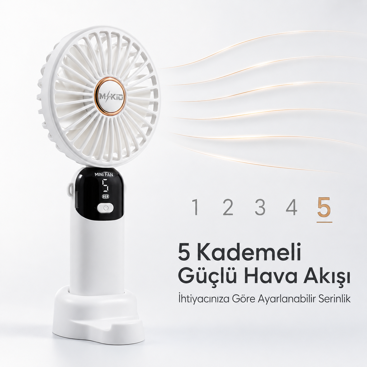 5 kademeli hızlı MKİO el vantilatörü