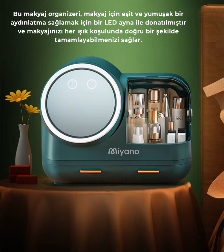 Miyano S50 FAN Makyaj Organizer Seti (Yeşil)