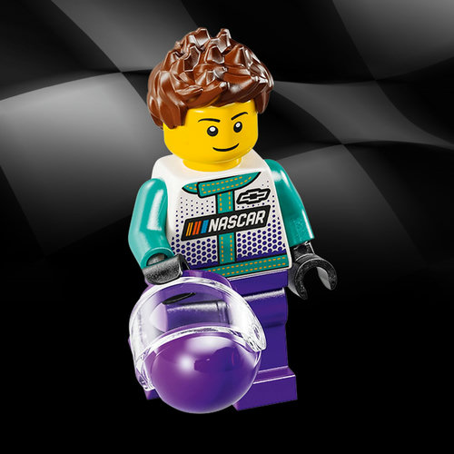 1 NASCAR® sürücüsü minifigürü