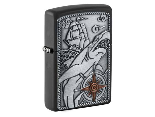 Zippo Ship Shark Emblem Design Lighter – Blade Master