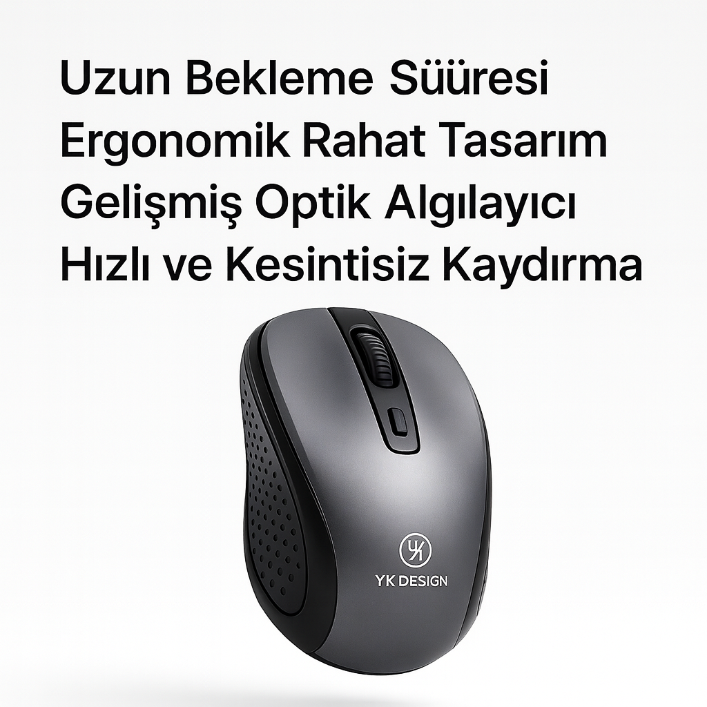 2.4 GHz nano alıcılı kablosuz mouse bağlantı gösterimi
