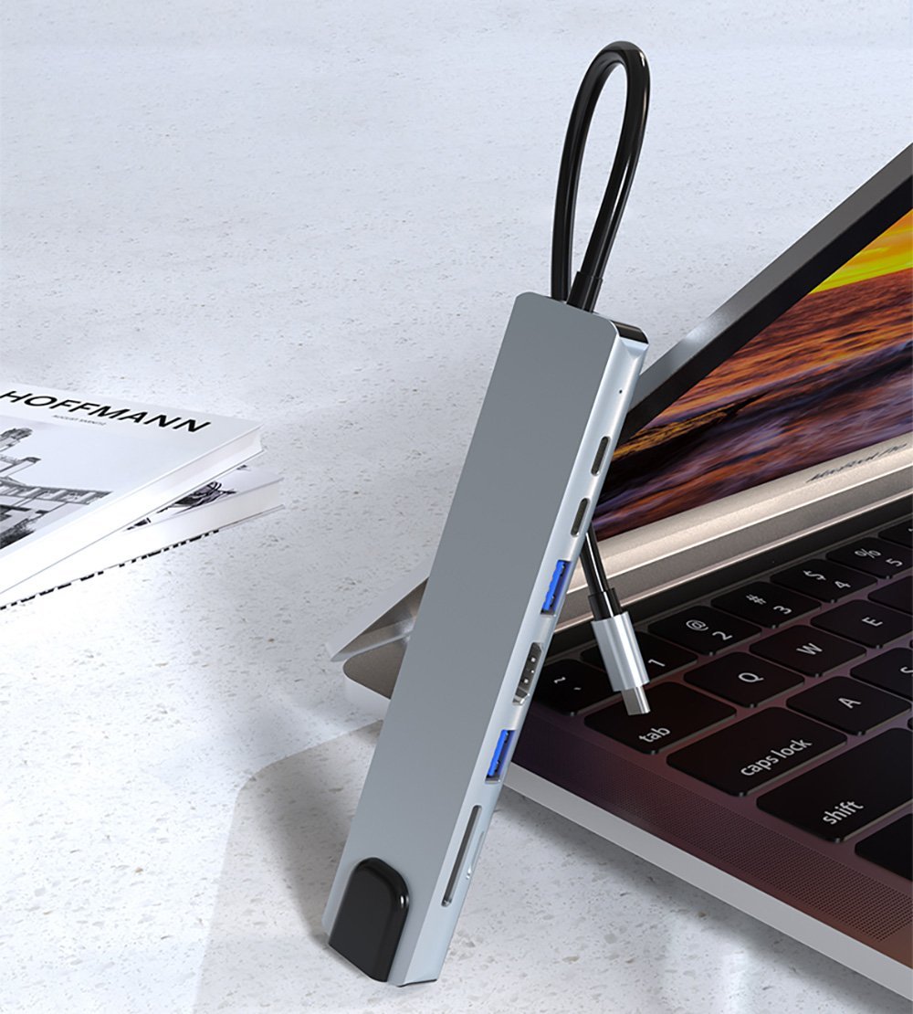 Powermaster Type-C 8IN1 HDMI Çok Fonksiyonlu USB 3.0 Dock Station