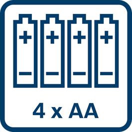 Güç kaynağı 4 x AA pil 