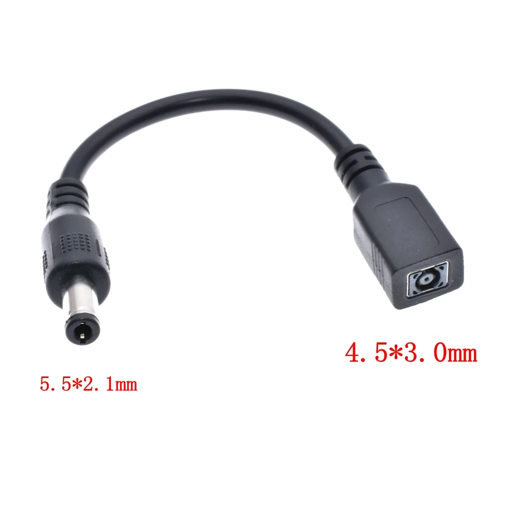 DC 4.5*3.0mm Female to 5.5*2.1mm Male DC Power Jack Plug Adapter Connector cable cord for Asus Lenovo Laptop