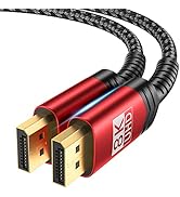 JSAUX 8K DisplayPort Cable 1.4, DP Cable 15ft（8K@60Hz, 2K@240Hz, 4K@144Hz, 32.4Gbps）, Display Por...