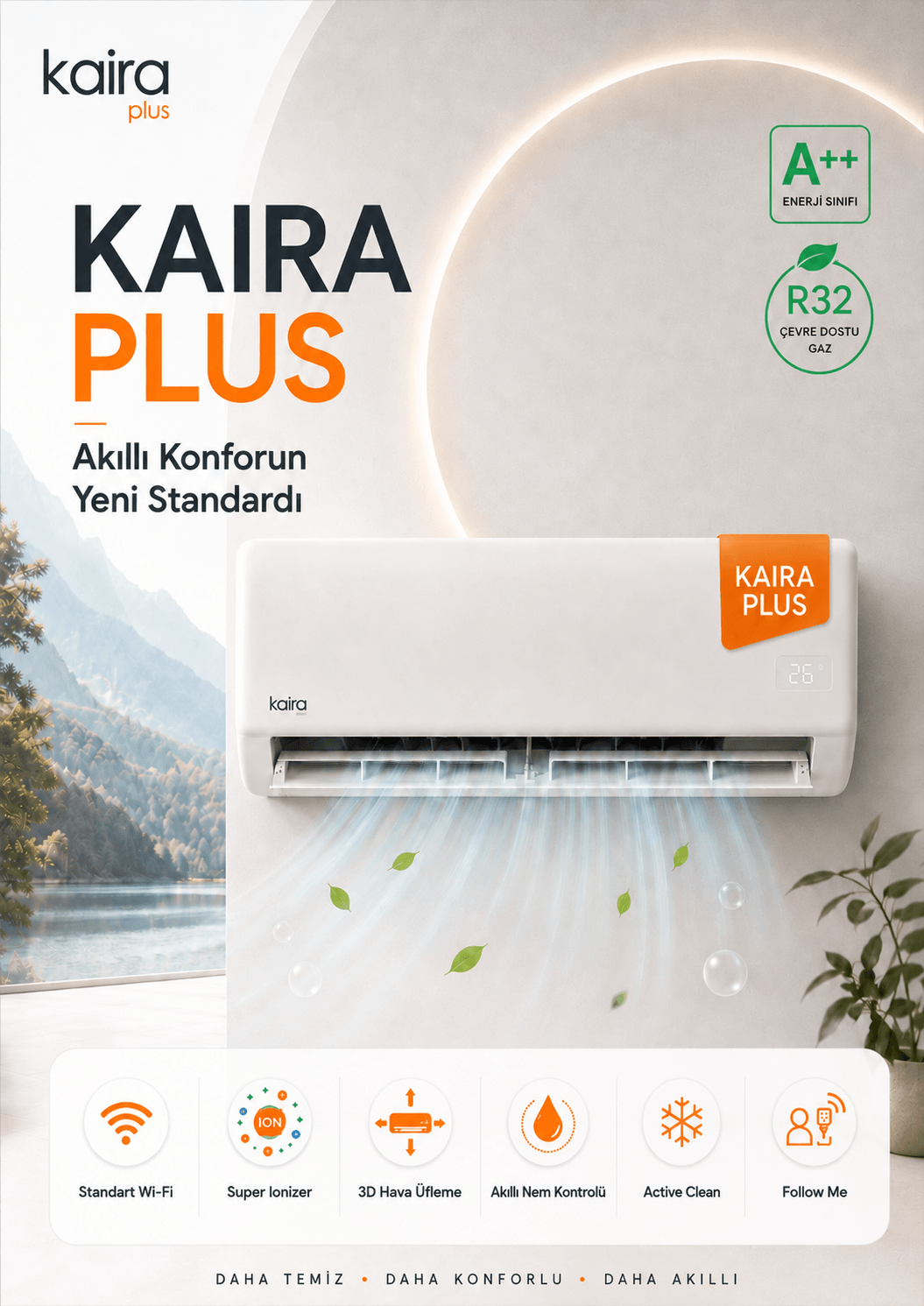 Kaira Plus DTXR35P 12000 BTU/h A++ Wifi Inverter Super Fiyatı