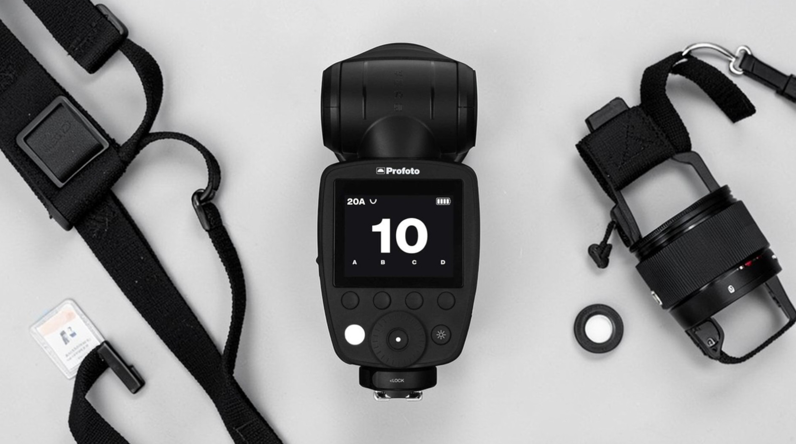 Profoto A10 kullanıcı arayüzü ve kontrol sistemi görseli