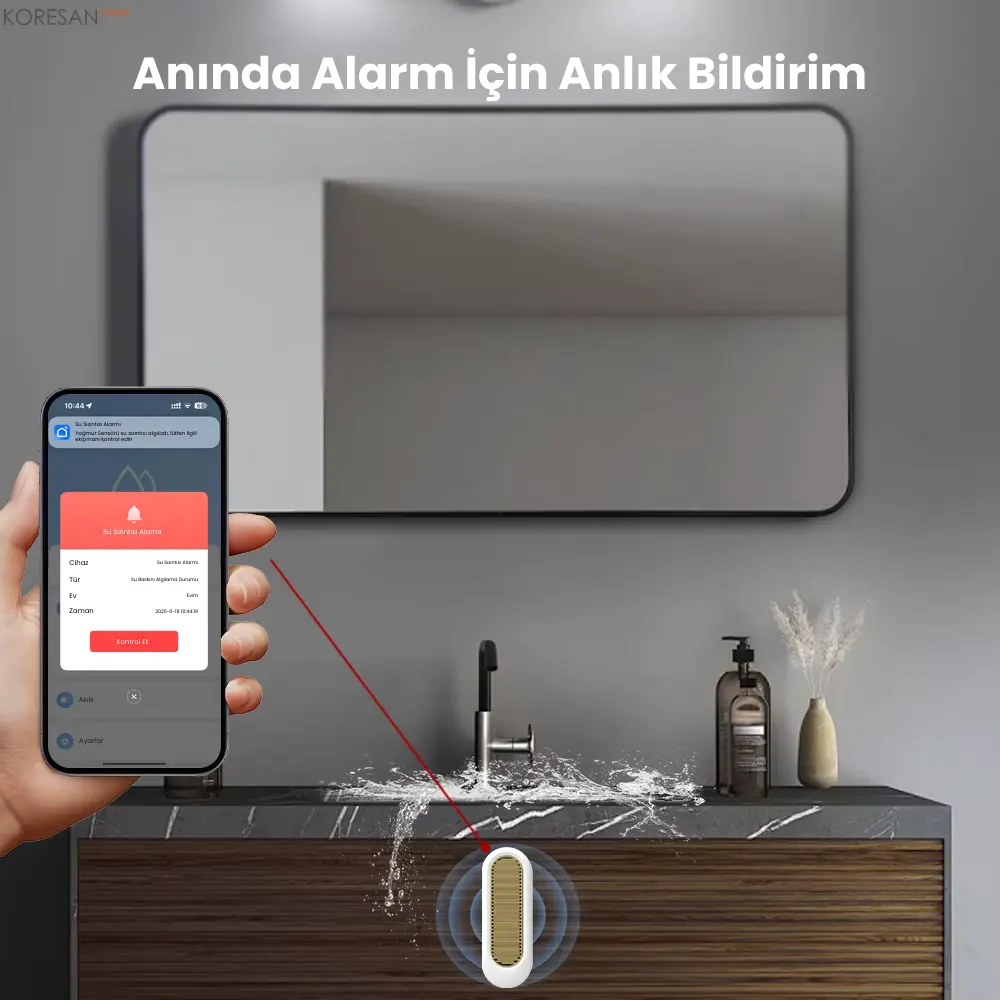 ZR-100 Tuya Zigbee 3.0 Akıllı Yağmur ve Su Kaçağı Sensörü