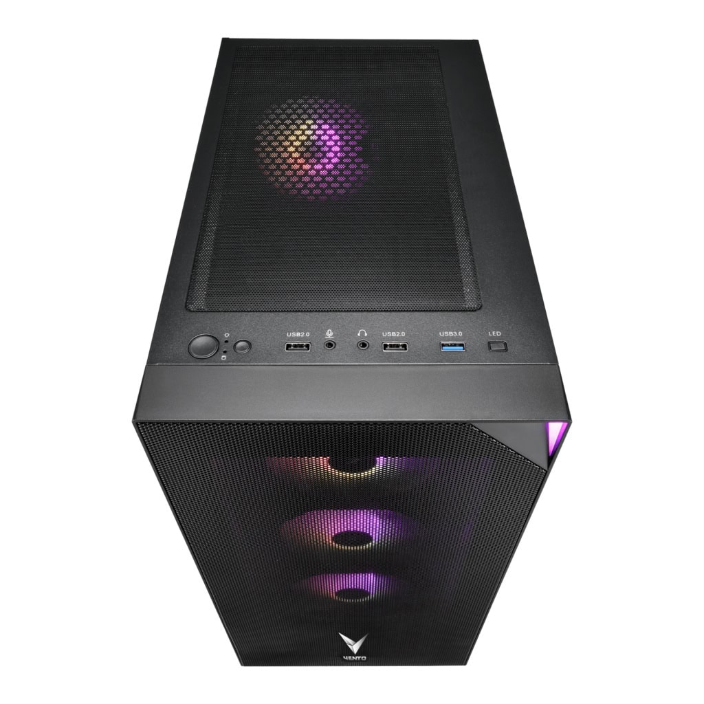 Vento Vg3400s Rgb Temperli Cam Usb 3.0 Mesh Siyah Atx Gaming Kasa H4