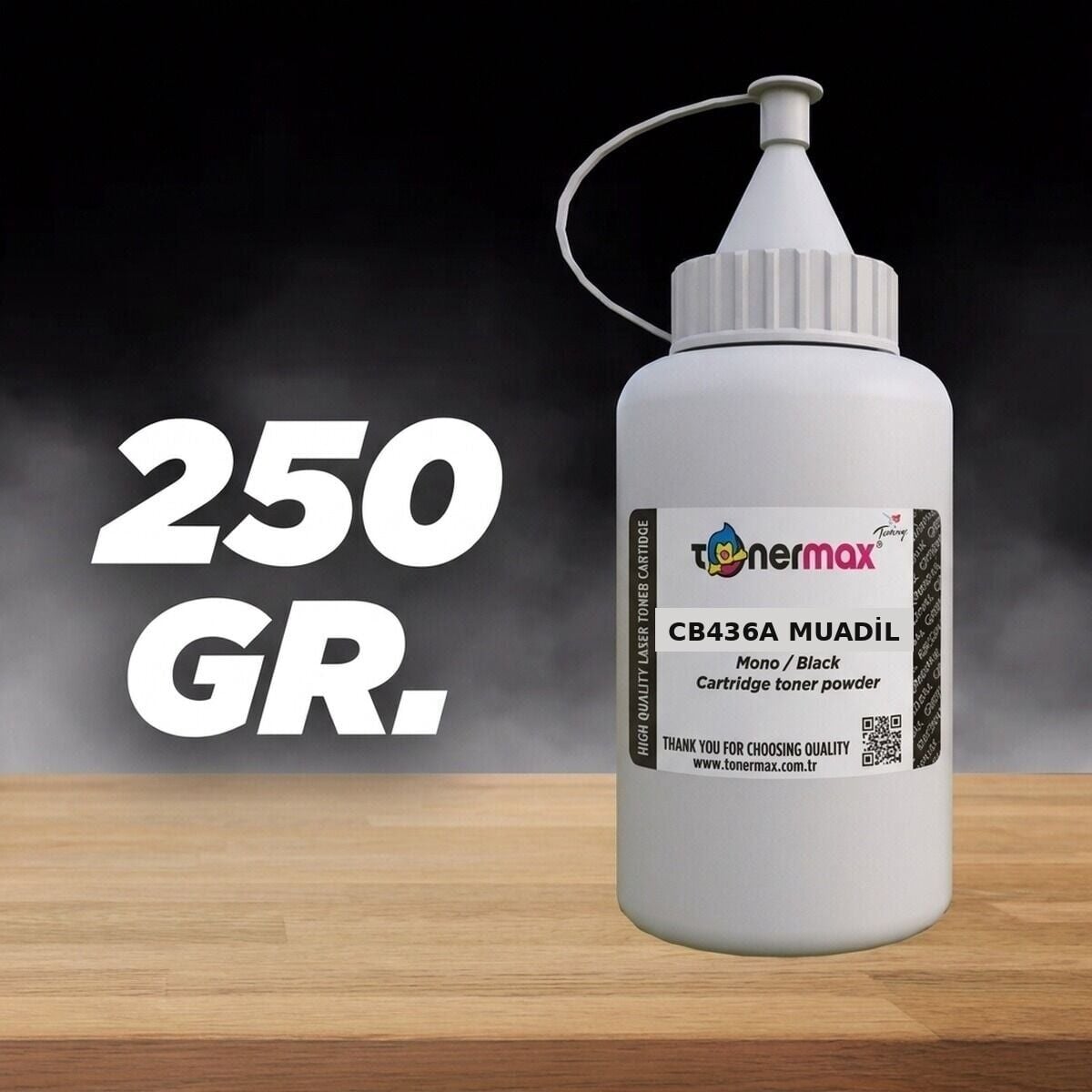 tonermax® cb436a toner tozu 250gr (muadil tonerler için)