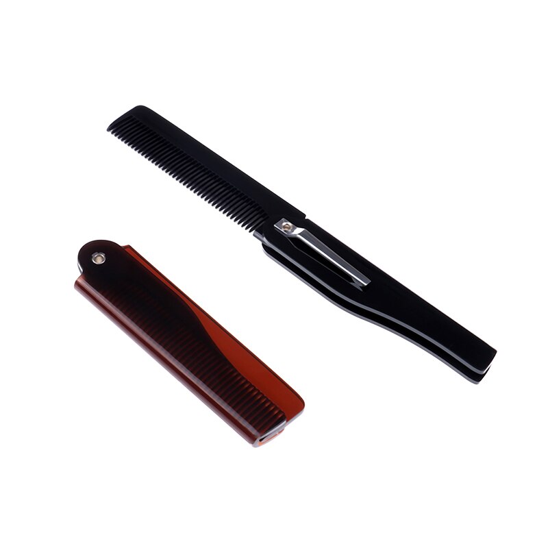 1 adet Profesyonel Katlanır Tarak Cep Sihirli Saç Tarak Sakal Saç Klipsi Erkek Kadın Moda Saç Şekillendirici Aracı Saç Bakımı Bıyık Tarağı