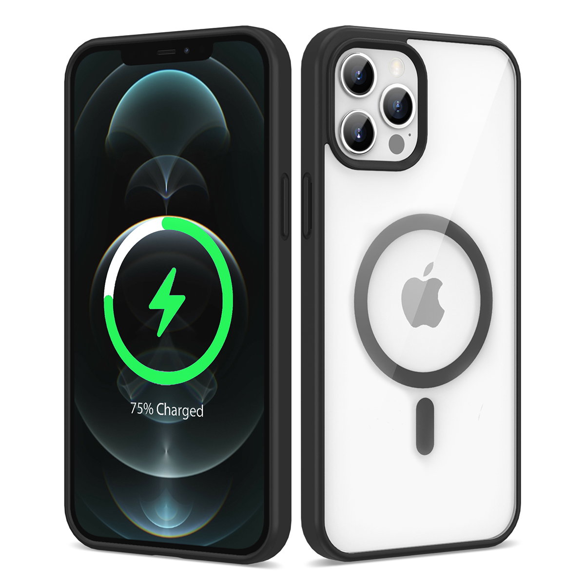 Apple iPhone 12 Pro Max Kılıf M-safe Wireless Şarj Özellikli Silikon Zore Ege Kapak - 2