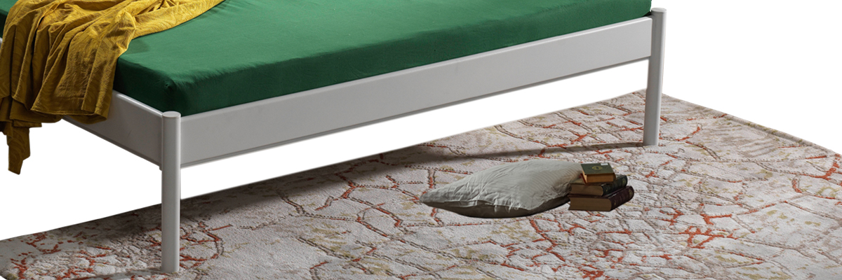 falez-s çift kişilik ferforje metal karyola-beyaz