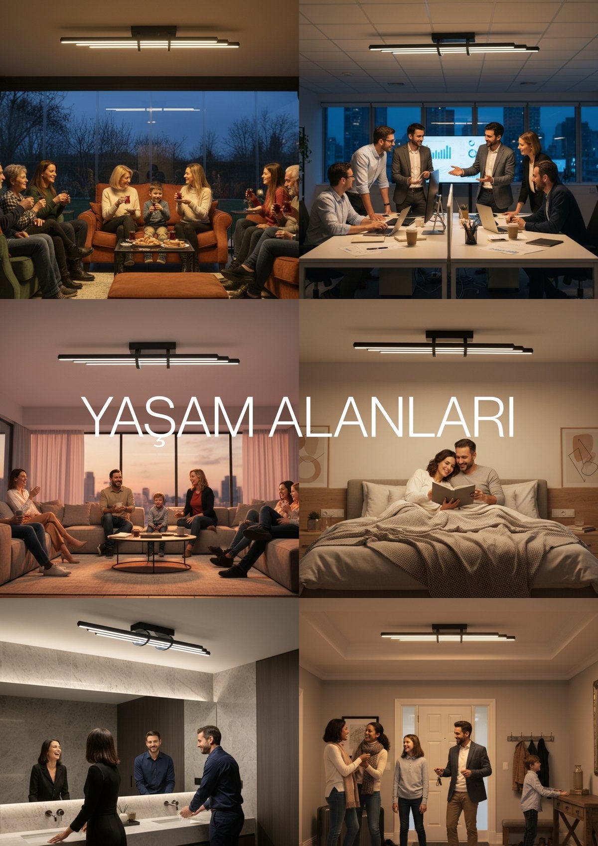 Cosmo Modern LED Tavan Avize (Plafonyer) - Silver