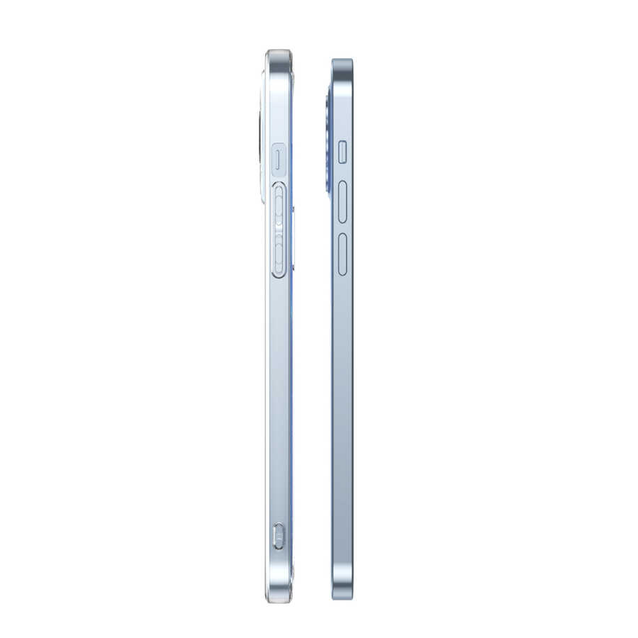 Apple iPhone 15 Plus Kılıf Zore M-safe Şarj Özellikli Şeffaf Tek Kamera Çerçeveli Porto Kapak - 2