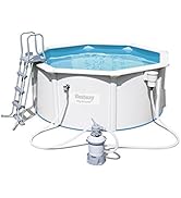 BESTWAY 56566 - Piscina Desmontable de Acero Hydrium 300x120 cm Kum temizleyici de 2.006 litre...