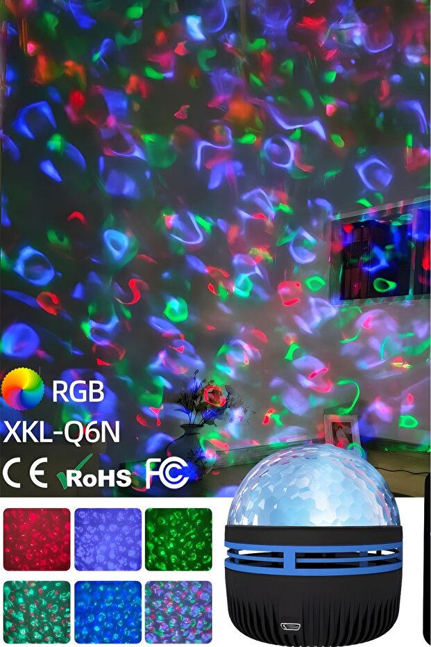 LED Galaxy Yıldız Projektör, Okyanus Dalgası, Projektör Led Gece Lambası, Çocuk Odası Lambası - 2