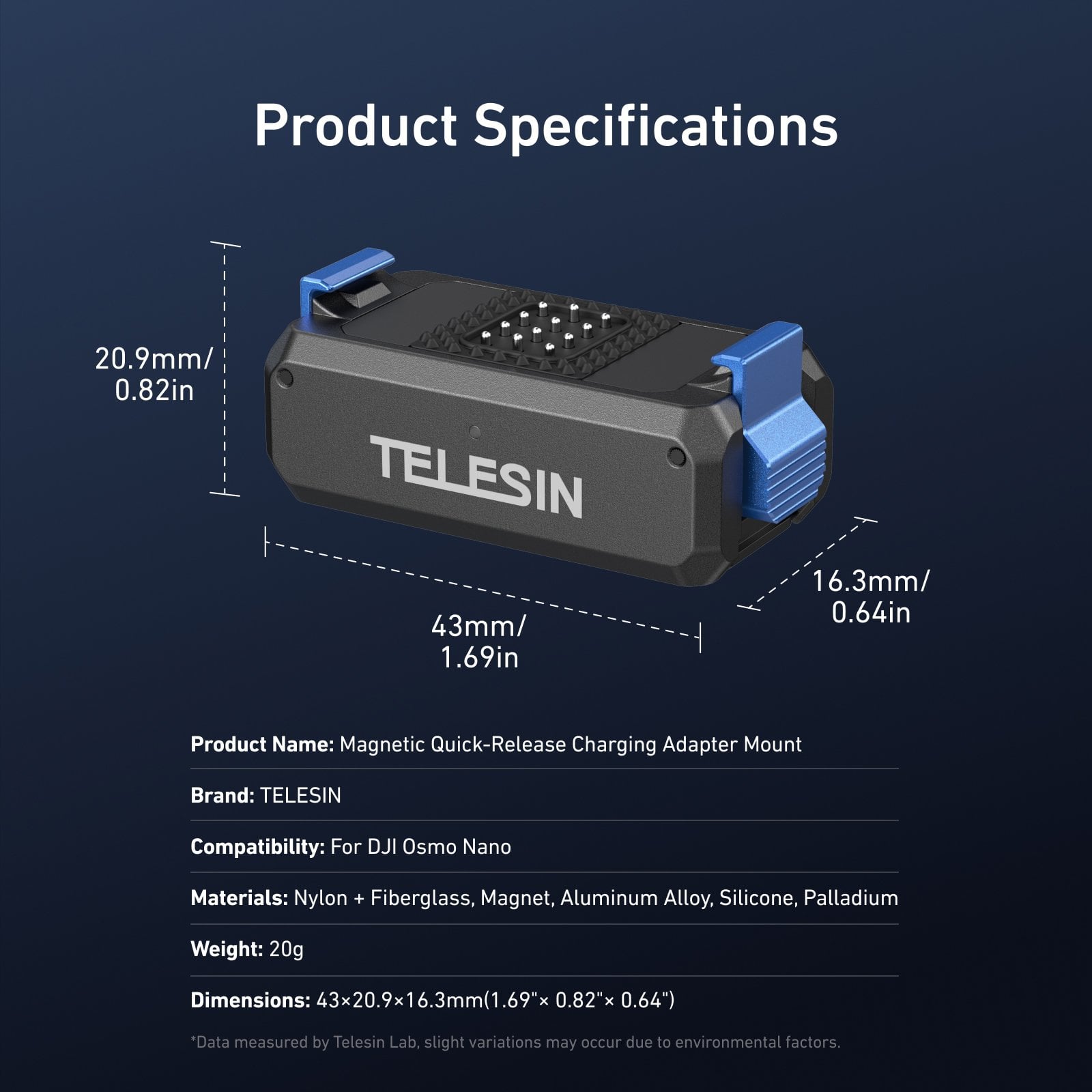 Osmo Nano için ManyetikAdaptör (Type-C Portlu)