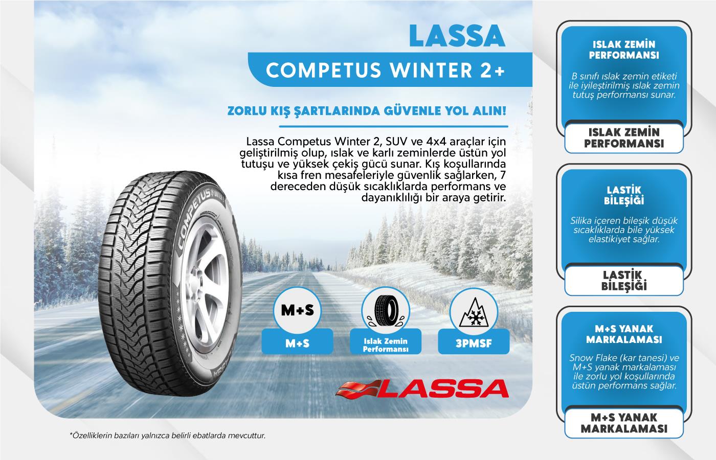 Lassa 225/50R18 99V Xl Competus Winter 2 + Oto Kış Lastiği Fiyatı