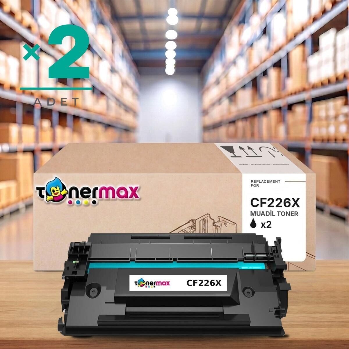 tonermax® cf226x muadil toner — 2'li paket