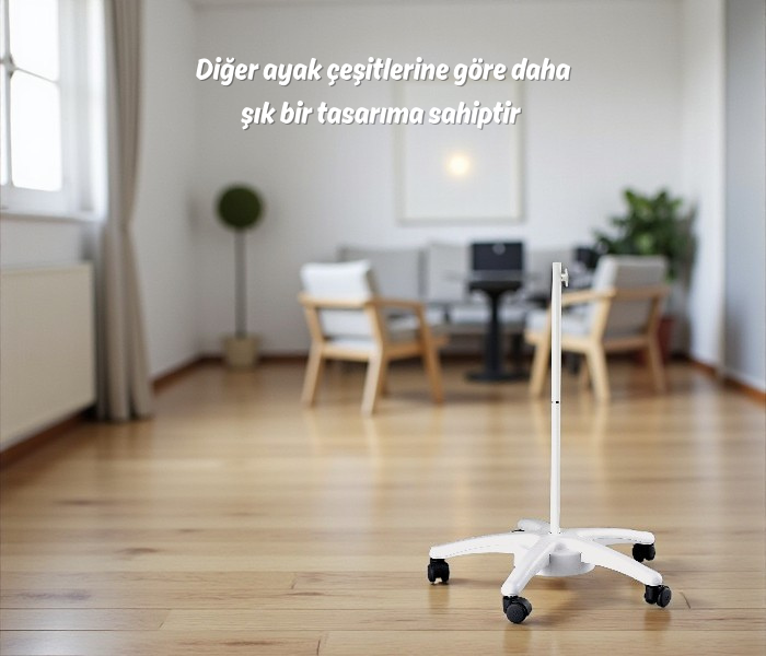 5 tekerlekli büyüteç ayağı