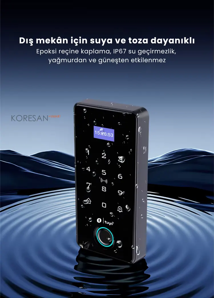 AC-100 Tuya Bluetooth Parmak İzli Akıllı Geçiş Sistemi IP67 dış mekan su ve toza dayanıklı tasarım