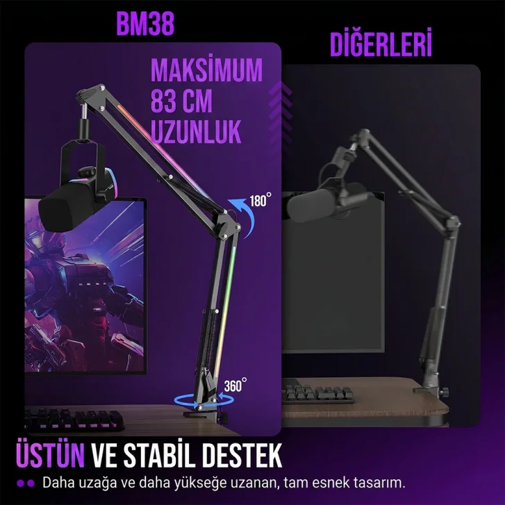 Fifine BM38 Stabil Esnek Destek ve Uzanma