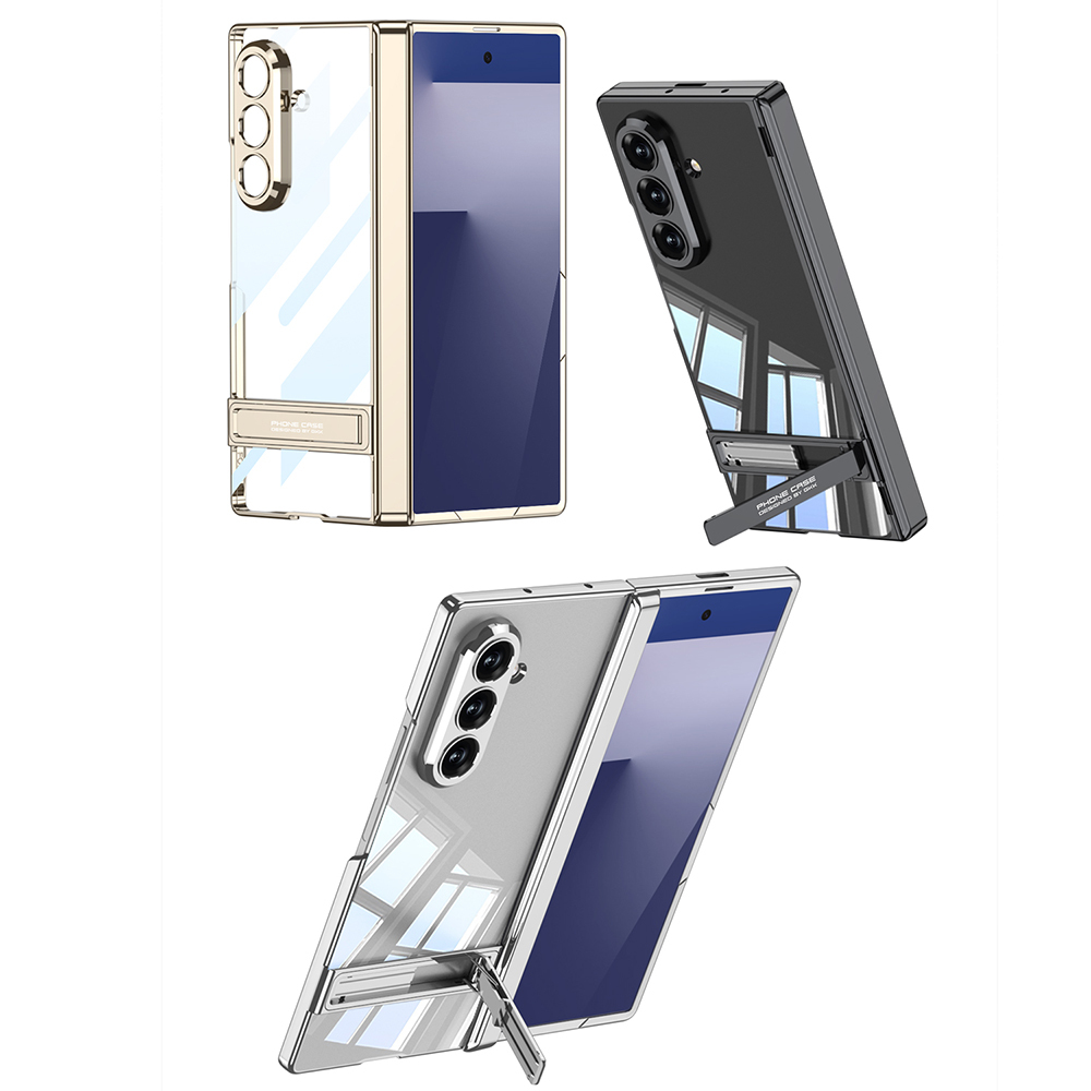 Galaxy Z Fold 7 Kılıf Kamera Korumalı Şeffaf Tasarımlı Zore Lego Standlı Kapak - 13