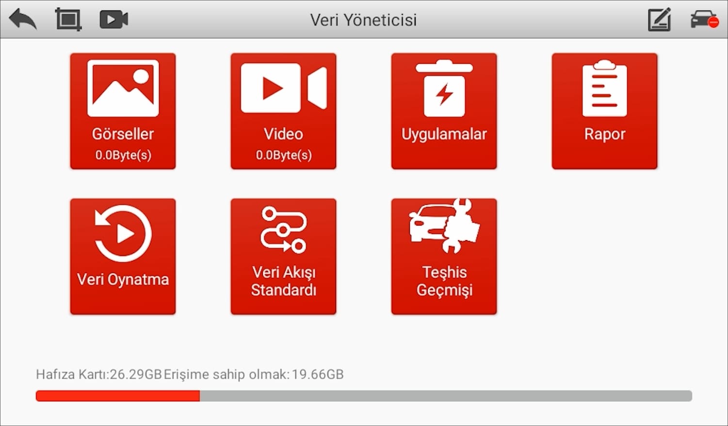 Ancel V5 BT Uygulama Ekran Görüntüsü