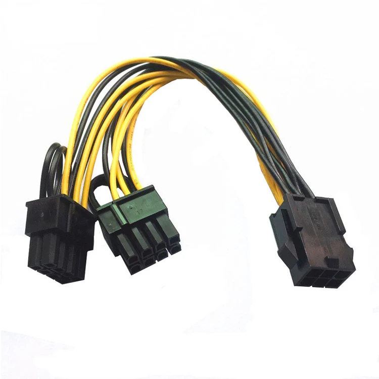 Cable PCI-E PCIE 6p to 2 Port Dual 8pin 6+2p (5)