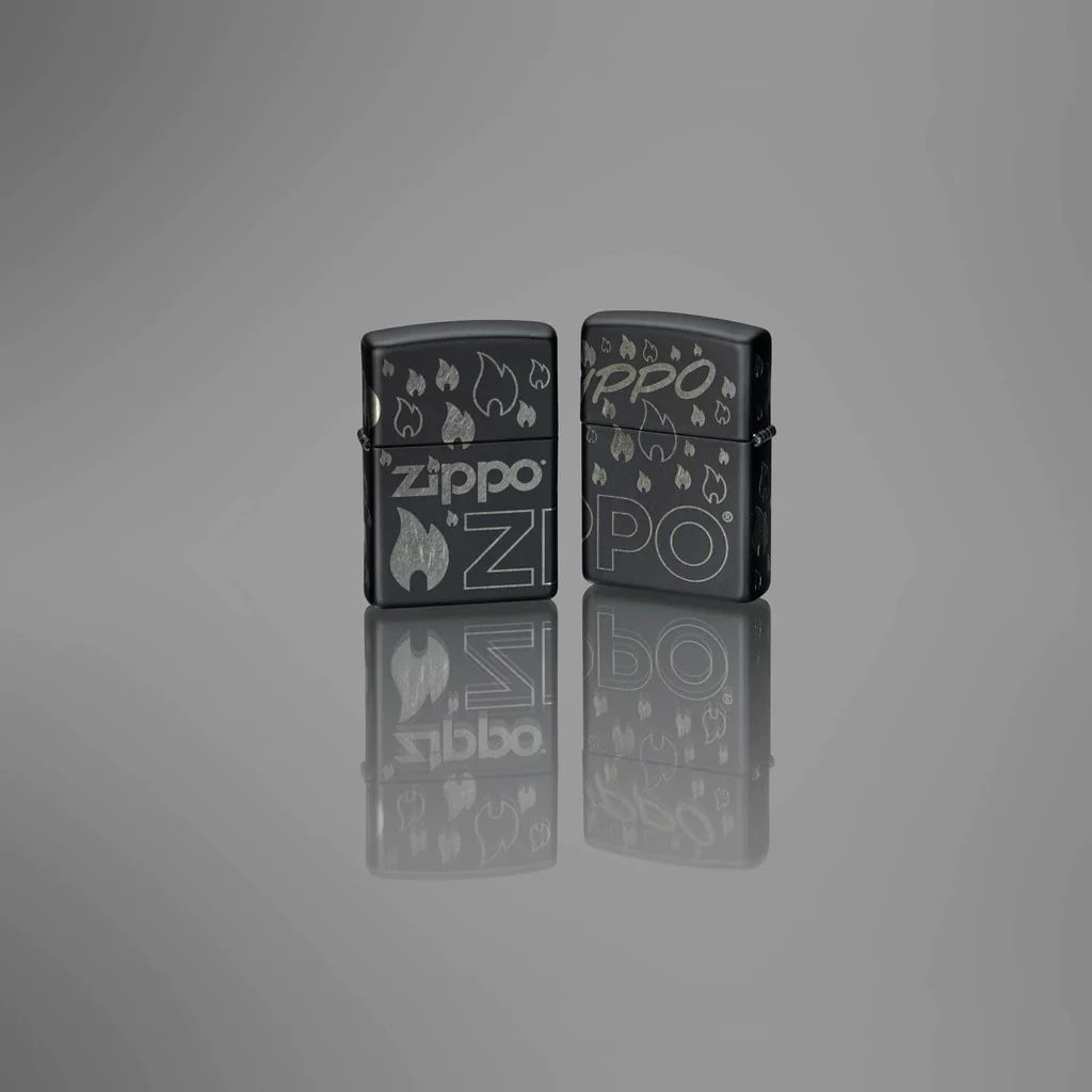Bật Lửa Zippo 48908 Zippo Design Laser 360 Black Matte