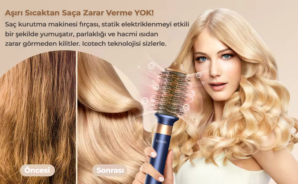Icotech HS60 7 in 1 Airwrap Multi Styler Saç Şekillendirici (Mavi)
