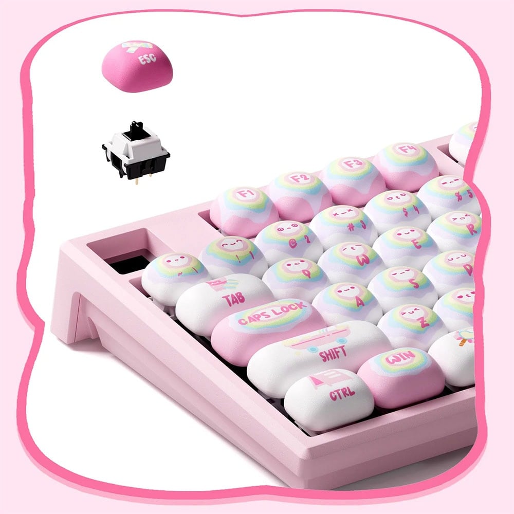 Akko Monsgeek Mg108b Rainbow Marshmallows Gaming Klavye H2