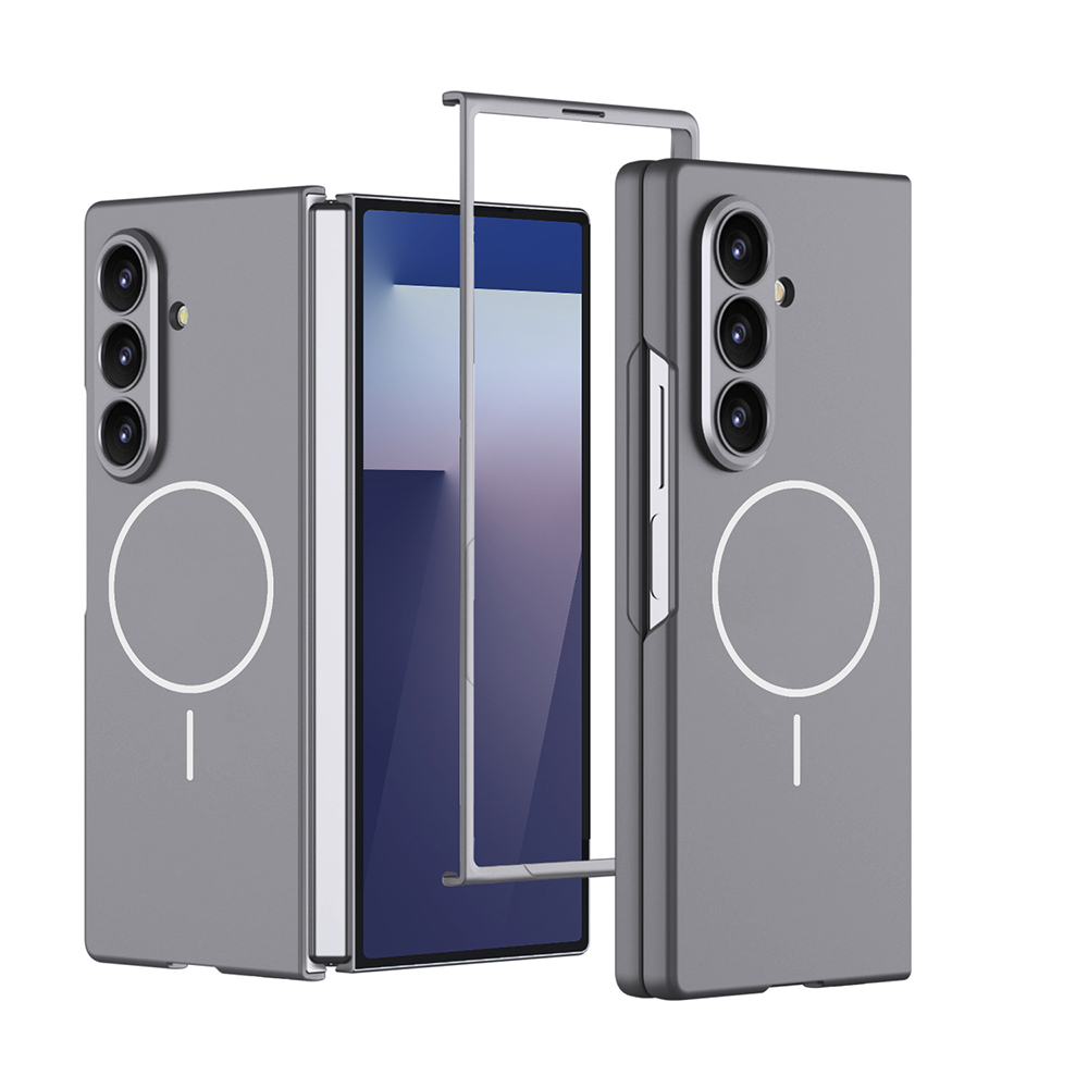 Galaxy Z Fold 7 Kılıf Wireless Şarj Özellikli Zore Kıpta M-safe Kapak - 5