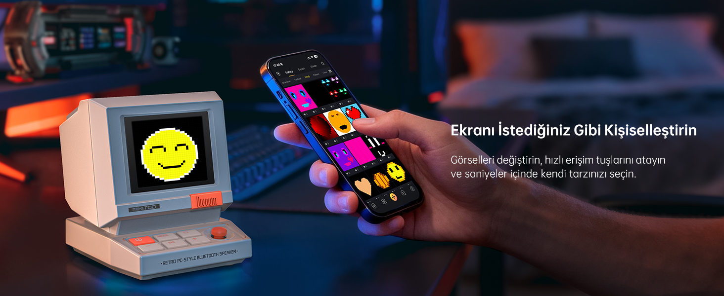 Divoom Minitoo Bluetooth Hoparlör, Kablosuz, Piksel Ekranlı Fiyatı