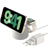 Belkin BoostCharge 2'si 1 arada kablosuz şarj cihazı, Qi2 15 W, iPhone için MagSafe şarj cihazı.