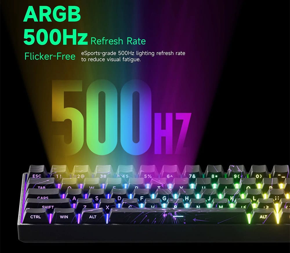 Akko Monsgeek Fun60 Max Shine Through Black Gaming Klavye H13