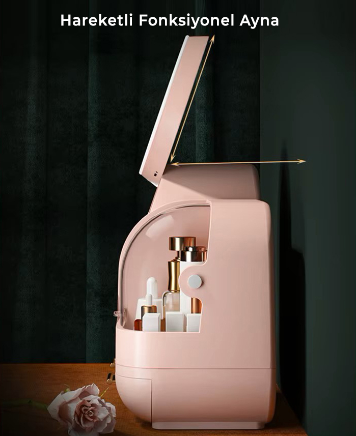 Miyano S50 FAN Makyaj Organizer Seti (Pembe)