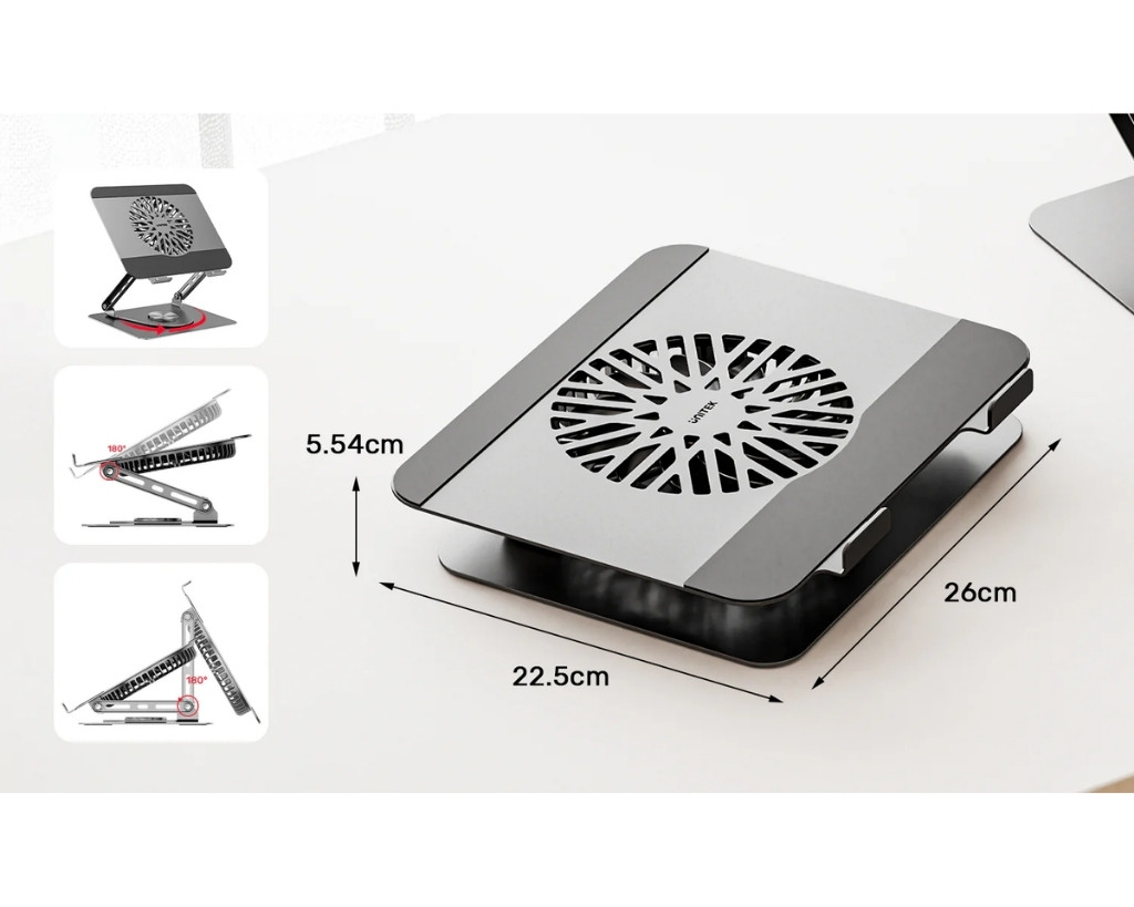 Unitek 360 8-17.3” Fanlı Notebook Standı
