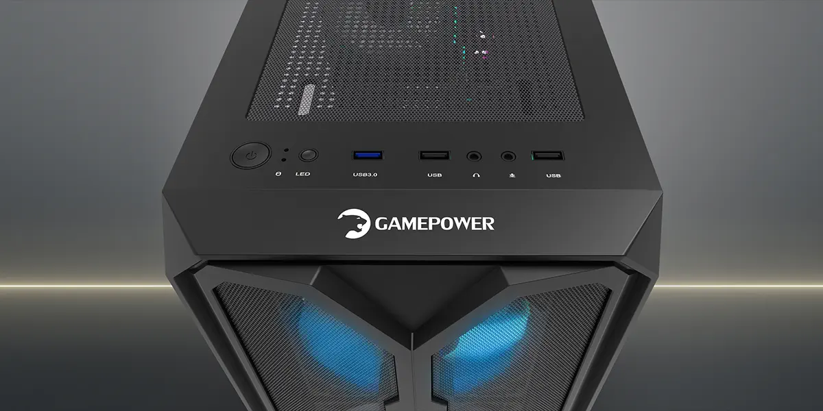 GamePower Aura 4*120mm Siyah Fan A-RGB Şerit Led 550W 80+ Bronze Power Supply Gaming Kasa
