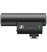 Sennheiser Professional MKE 400 Yönlü Kamera Düz Mikrofon, 3,5 mm -TRS ve TRRS-A ile...
