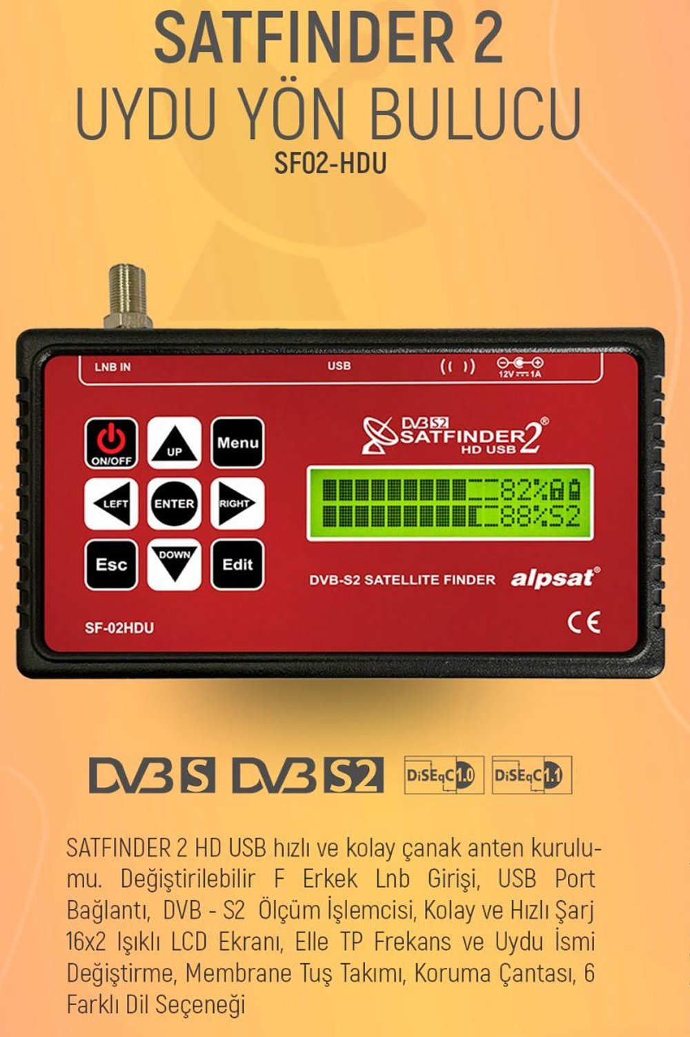 Satfinder 2 HD+ Uydu Yön Bulucu