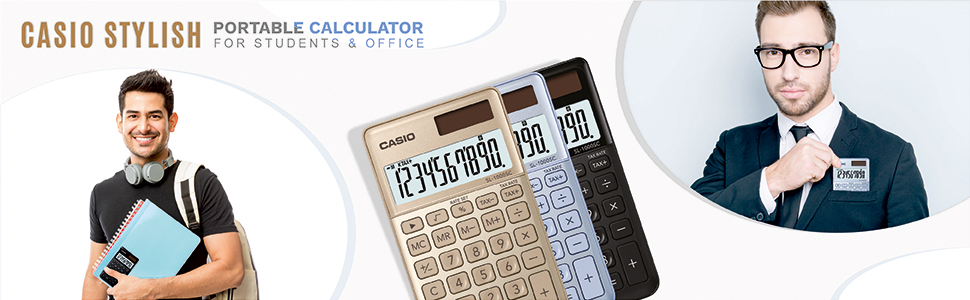 Casio Şık ve Renkli Taşınabilir Hesap Makinesi 