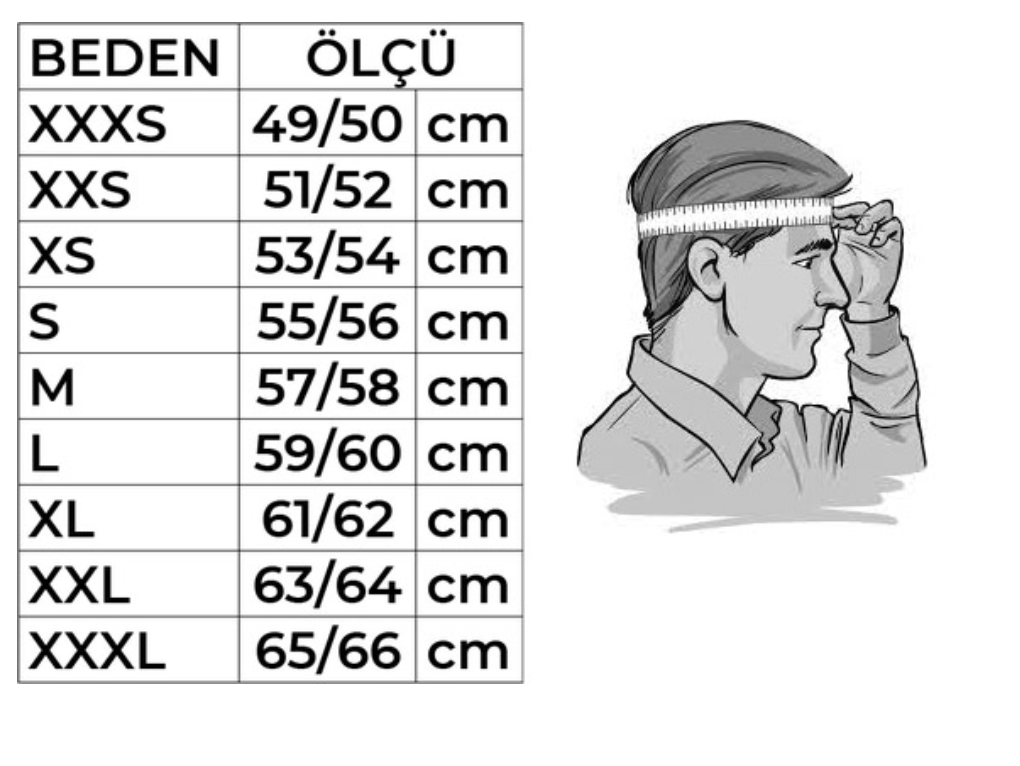 Motosiklet Kaskı Bedeni Nasıl Ölçülür?